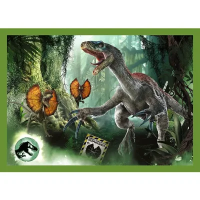 TREFL 4in1 Jigsaw Puzzle - Threatening dinosaurs / Jurassic World จิ๊กซอว์เด็ก 4 ปี+