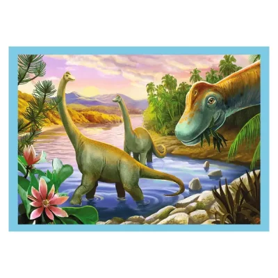 TREFL 4in1 Jigsaw Puzzle - Unique dinosaurs จิ๊กซอว์เด็ก 3 ปี+
