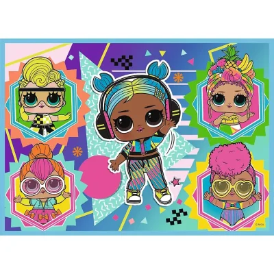 TREFL 4in1 Jigsaw Puzzle - Meet the dolls / LOL Surprise จิ๊กซอว์เด็ก 4 ปี+