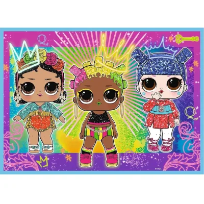 TREFL 4in1 Jigsaw Puzzle - Meet the dolls / LOL Surprise จิ๊กซอว์เด็ก 4 ปี+