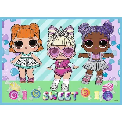 TREFL 4in1 Jigsaw Puzzle - Meet the dolls / LOL Surprise จิ๊กซอว์เด็ก 4 ปี+