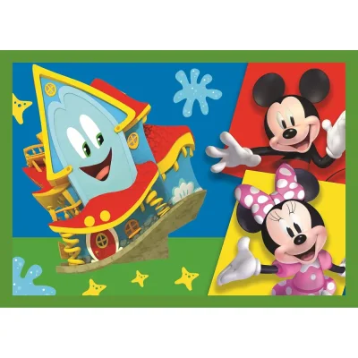 TREFL 4in1 Jigsaw Puzzle - Among the friends, Mickey Mouse Funhouse  / Disney จิ๊กซอว์เด็ก 3 ปี+