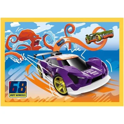 TREFL 4in1 Jigsaw Puzzle - Hot Wheels vehicles จิ๊กซอว์เด็ก 4 ปี+