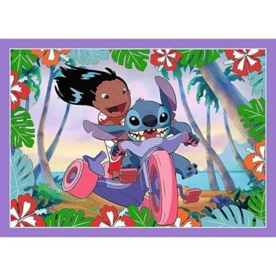 TREFL 4in1 Jigsaw Puzzle - Lilo&Stitch's crazy day จิ๊กซอว์เด็ก 4 ปี+