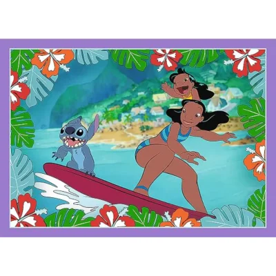 TREFL 4in1 Jigsaw Puzzle - Lilo&Stitch's crazy day จิ๊กซอว์เด็ก 4 ปี+