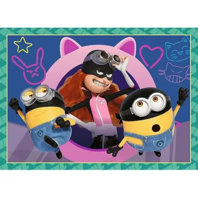 TREFL 4in1 Jigsaw Puzzle - Crazy Minions จิ๊กซอว์เด็ก 4 ปี+
