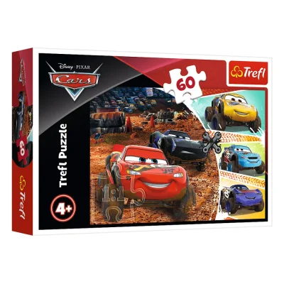 TREFL 60 Piece Jigsaw Puzzle -  Lightning McQueen with friends / Cars 3 จิ๊กซอว์สำหรับเด็ก 4 ปี+