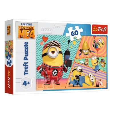 TREFL 60 Piece Jigsaw Puzzle - Happy Minions / Universal Despicable Me 4