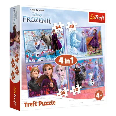 TREFL 4in1 Jigsaw Puzzle - Journey into the unknown / Frozen 2 จิ๊กซอว์เด็ก 4 ปี+