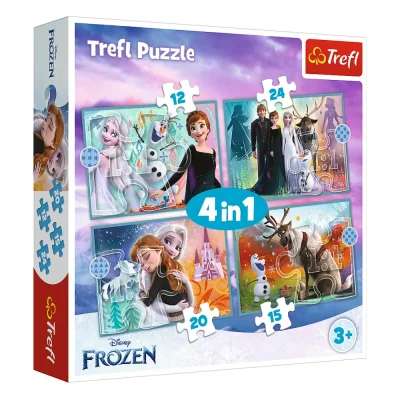 TREFL 4in1 Jigsaw Puzzle - The amazing world of Frozen 2 จิ๊กซอว์เด็ก 3 ปี+