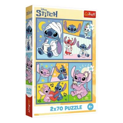 TREFL 2x70 Piece Jigsaw Puzzle - There's no boredom with Stitch