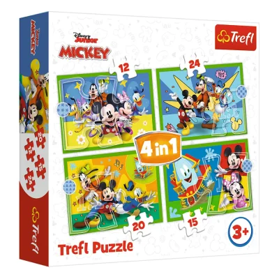 TREFL 4in1 Jigsaw Puzzle - Among the friends / Mickey Mouse Funhouse จิ๊กซอว์เด็ก 3 ปี+