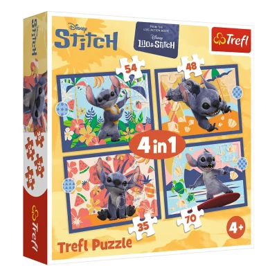 TREFL 4in1 Jigsaw Puzzle - Holidays in Hawaii / Stitch The Movie จิ๊กซอว์เด็ก 4 ปี+