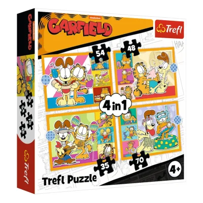 TREFL 4in1 Jigsaw Puzzle - Garfield loves lasagna จิ๊กซอว์เด็ก 4 ปี+