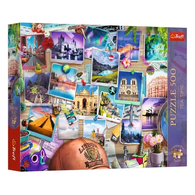 TREFL 500 PP Piece Jigsaw Puzzle - Tea Time: Travel Memories จิ๊กซอว์ 500 ชิ้น