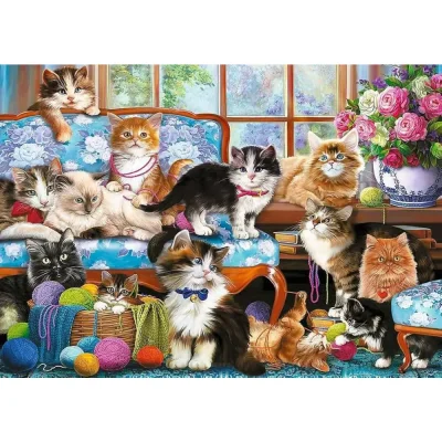 TREFL 500 Piece Jigsaw Puzzle - Cat Family จิ๊กซอว์ 500 ชิ้น
