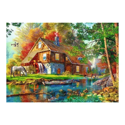 TREFL 500 Piece Jigsaw Puzzle - Cottage by the river จิ๊กซอว์ 500 ชิ้น