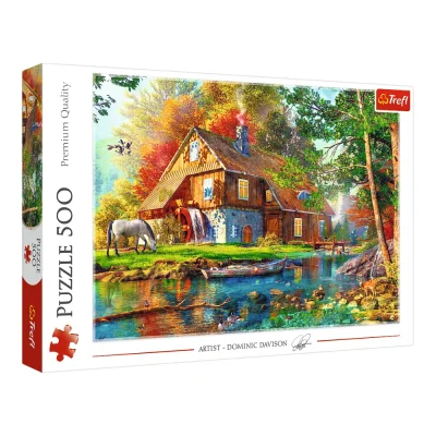 TREFL 500 Piece Jigsaw Puzzle - Cottage by the river จิ๊กซอว์ 500 ชิ้น