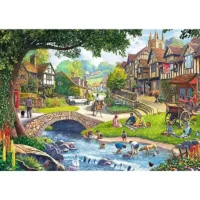 TREFL 2x500 Piece Jigsaw Puzzle - Idyllic life จิ๊กซอว์ 500 ชิ้น