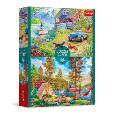 TREFL 2x500 Piece Jigsaw Puzzle - Summertime relax จิ๊กซอว์ 500 ชิ้น