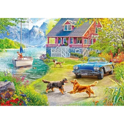 TREFL 2x500 Piece Jigsaw Puzzle - Summertime relax จิ๊กซอว์ 500 ชิ้น