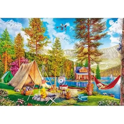 TREFL 2x500 Piece Jigsaw Puzzle - Summertime relax จิ๊กซอว์ 500 ชิ้น
