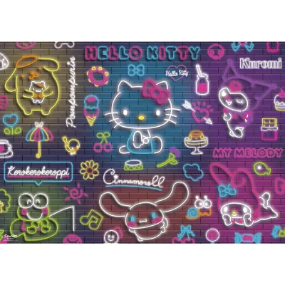 TREFL 500 Piece Jigsaw Puzzle - Neon Hello Kitty จิ๊กซอว์ 500 ชิ้น