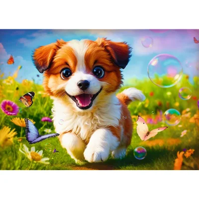TREFL 500 Piece Jigsaw Puzzle - Happy Puppy จิ๊กซอว์ 500 ชิ้น