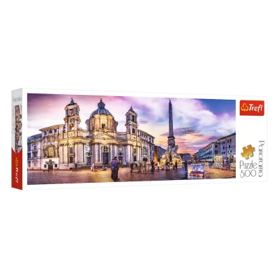 TREFL 500 Panorama Piece Jigsaw Puzzle - Piazza Navona Rome, Italy จิ๊กซอว์ 500 ชิ้น