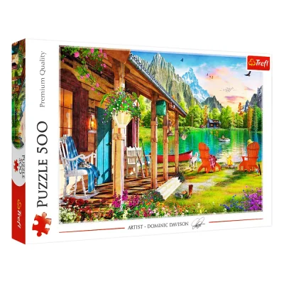 TREFL 500 Piece Jigsaw Puzzle - Cabin in the Mountains จิ๊กซอว์ 500 ชิ้น