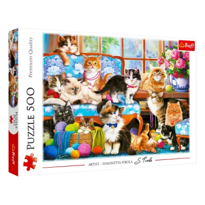 TREFL 500 Piece Jigsaw Puzzle - Cat Family จิ๊กซอว์ 500 ชิ้น