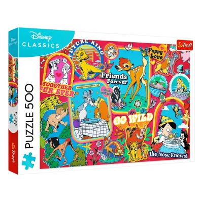 TREFL 500 Piece Jigsaw Puzzle - Disney: Over the Years / Disney จิ๊กซอว์ 500 ชิ้น