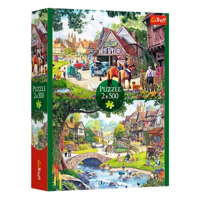 TREFL 2x500 Piece Jigsaw Puzzle - Idyllic life จิ๊กซอว์ 500 ชิ้น