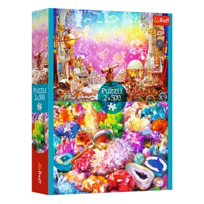 TREFL 2x500 Piece Jigsaw Puzzle - Cosmos and crystals จิ๊กซอว์ 500 ชิ้น