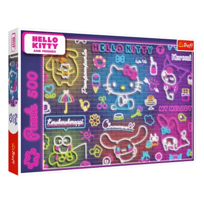 TREFL 500 Piece Jigsaw Puzzle - Neon Hello Kitty จิ๊กซอว์ 500 ชิ้น
