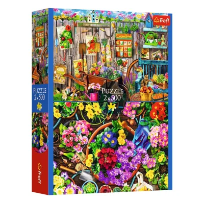 TREFL 2x500 Piece Jigsaw Puzzle - Working in the Garden จิ๊กซอว์ 500 ชิ้น