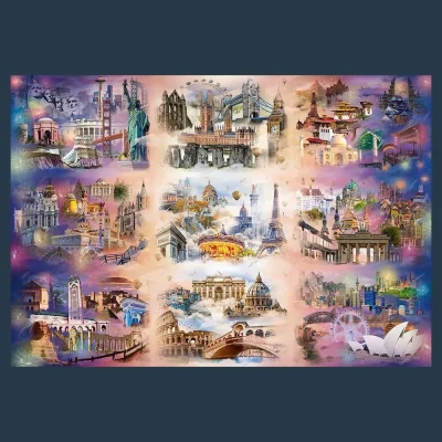 TREFL 13500 Piece Jigsaw Puzzle - Cities Beyond the Clouds จิ๊กซอว์ 10000 ชิ้น+