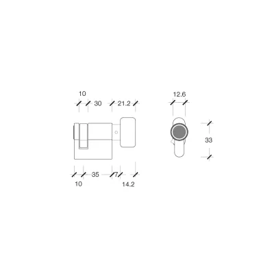 ไส้กุญแจประตู รุ่น KV-35N ไส้กุญแจประตู รุ่น KV-35N
