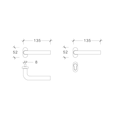 มือจับก้านโยก แบบฝารี รุ่น LV-04E มือจับก้านโยก แบบฝารี รุ่น LV-04E
