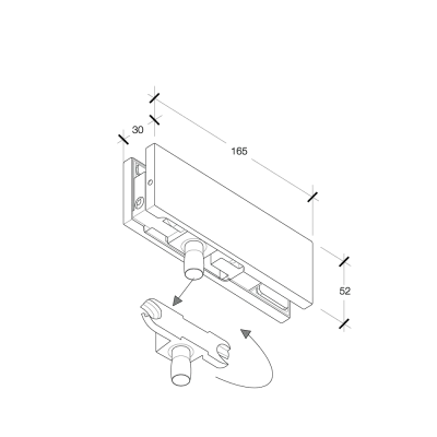 ตัวหนีบกระจกช่องแสงบน รุ่น PT-30 ตัวหนีบกระจกช่องแสงบน รุ่น PT-30