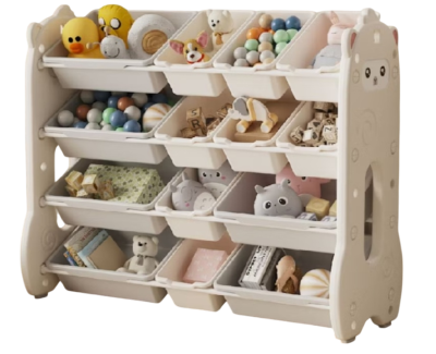 TED-7064 ชุดชั้นเก็บของเล่นลูกอูฐ 14 ช่อง 105x33x85 ซม.