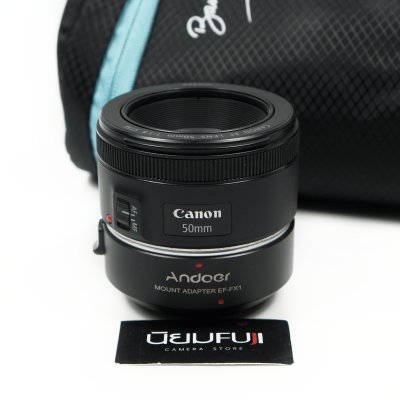 EF50mm F1.8+Adapter EF-FX