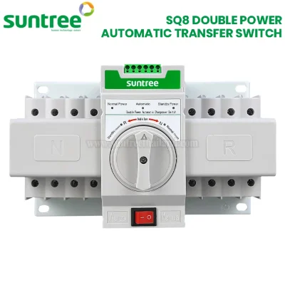 Suntree SQ8 Double Power Automatic Transfer Switch 4P 63A 380V SQ8W-63/4P ATS 3 เฟส สวิทช์สลับแหล่งจ่ายอัตโนมัติ ระบบโซล่าเซลล์