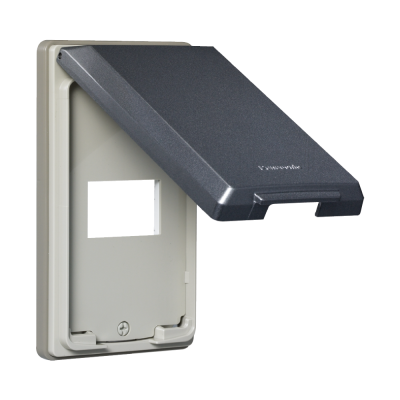 หน้ากากกันน้ำ 1 ช่อง แนวตั้ง โลหะสีบรอนซ์ WEG7801 พานาโซนิค PANASONIC