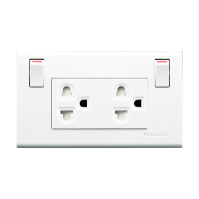 ปลั๊กกราวด์คู่แบบมีสวิตช์ควบคุม WIDE SERIES WEGP1282 พานาโซนิค PANASONIC