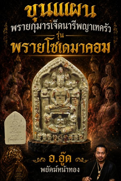 ขุนแผนพรายกุมารเจ็ดนารีพญาเทครัว(รุ่น พรายโซเดมาคอม) อ.อู๊ด​ พยัคฆ์​หน้า​ทอง​ พ.ศ.2569 น้ำตาล