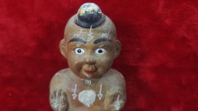 กุมารทอง รุ่น สมบูรณ์​ทรัพย์ หลวงพ่อแย้ม วัดสามง่าม จ.นครปฐม​ สูง 8 นิ้ว (ตัวแท้ตัวจริง)
