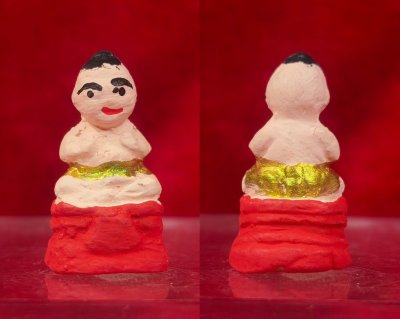 กุมารทองเนื้อดินเจ็ดป่าช้าผสมผงพรายปาฏิหาริย์​ วัดโคกสูง สงขลา รุ่น พรายโคตรเศรษฐี​