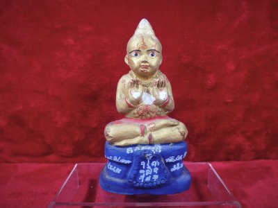กุมารทองหลวงปู่แย้ม วัดสามง่าม รุ่น 101 ปี (มูลนิธิเจริญหลวงพ่อเต๋ คงทอง) ตัก 3 นิ้ว เนื้อดินเจ็ดป่าช้าสูตรวัด