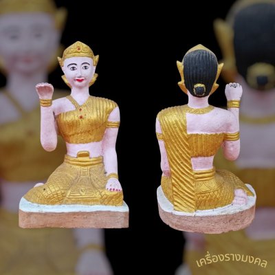 นางกวักหลวงพ่อฉาว วัดสว่างชาติประชา​บำรุง​ กำแพงแสน นครปฐม (เนื้อดินรุ่นแรกพิมพ์​จัมโบ้​)